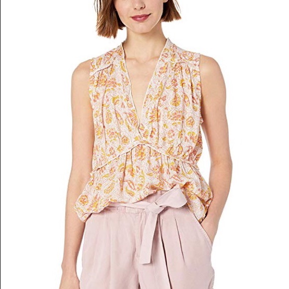 Lucky🍀Brand NWT szXS sleeveless ruffled top - Picture 5 of 9